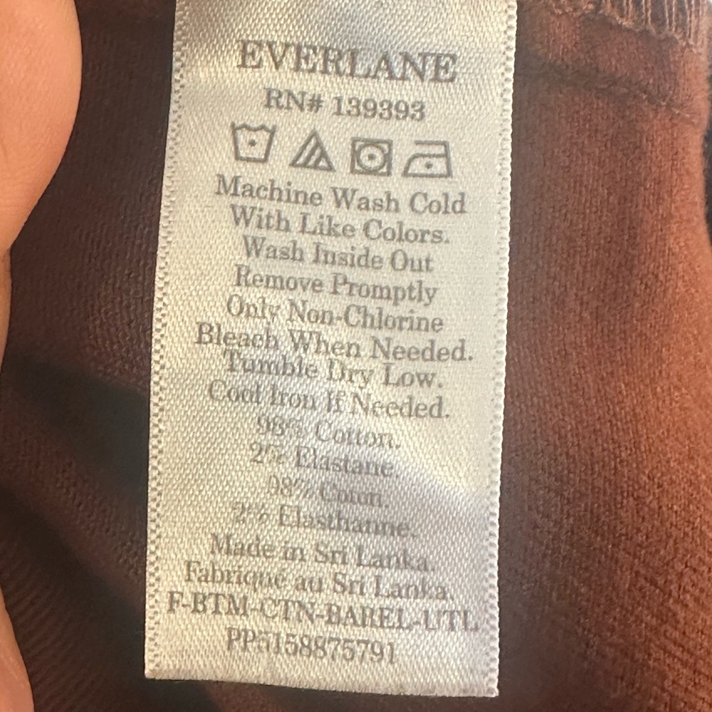 Everlane Utility Barrel Brown Hi Waist Organic Cotton Jeans/Pants, size 12 - Picture 11 of 13